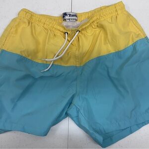 Trunks swimwear Yellow and Blue Men's Swim Shorts